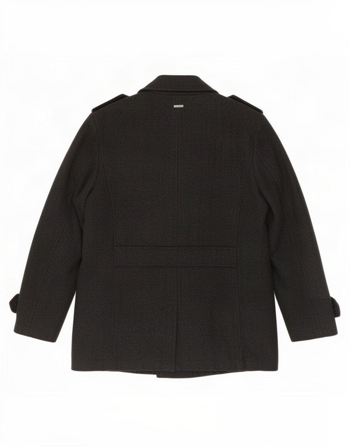 Calvin Klein Caban pour homme UK 40 Large laine à chevrons gris