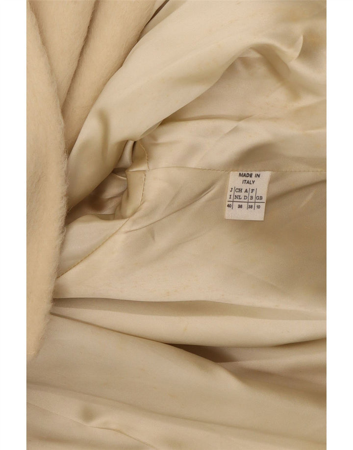 Max Mara Manteau croisé pour femme UK 10 Petit blanc cassé classique