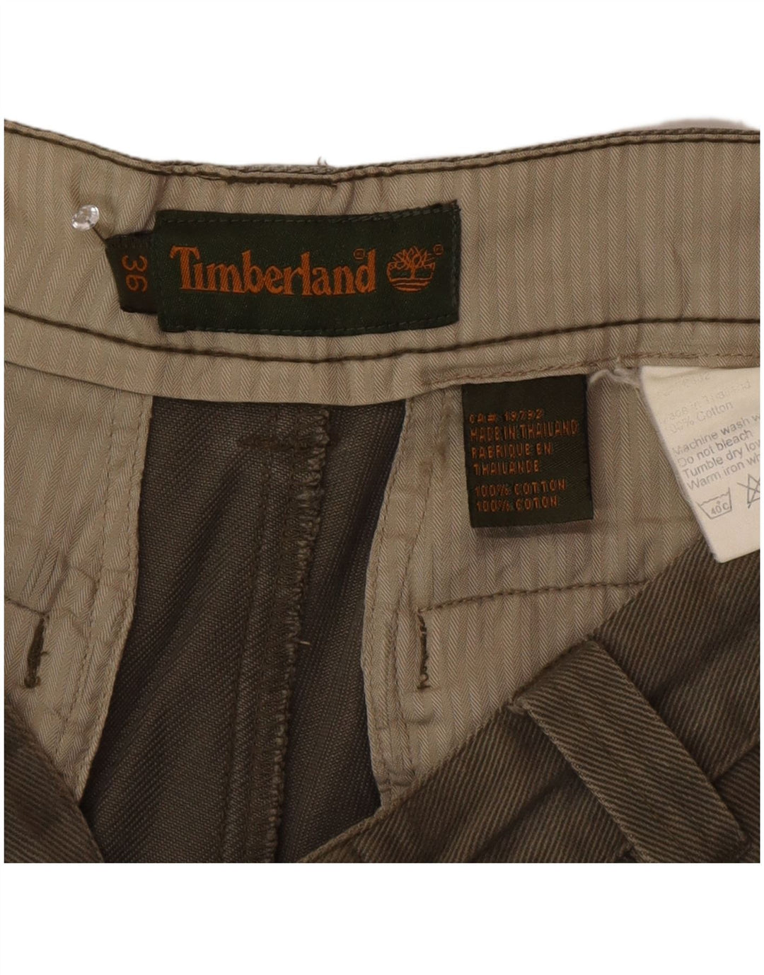 Timberland Pantalon Cargo Droit Homme W36 L27 Coton Beige