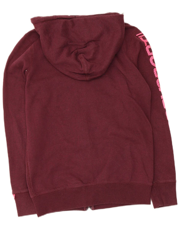 Superdry Pull à capuche graphique zippé pour femme UK 6 XS Coton marron