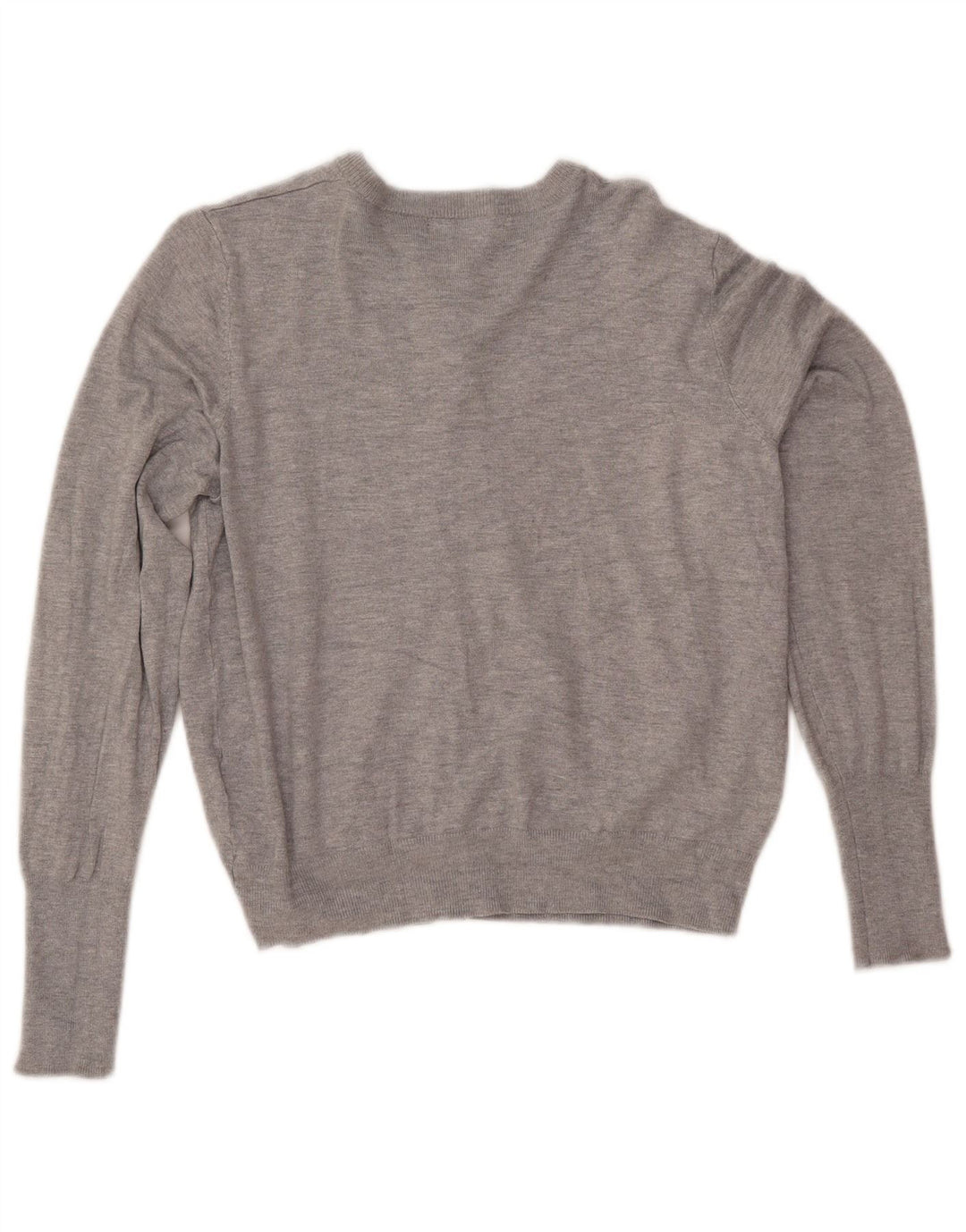 MARKS & SPENCER Pull cardigan court pour femme UK 14 Gris moyen Viscose