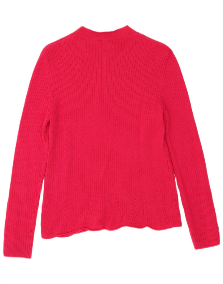 Jigsaw Pull ras du cou pour femme UK 10 Petite laine rose