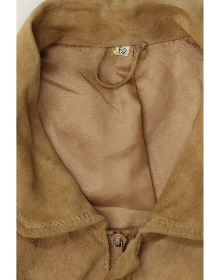 German's Veste bomber en daim pour homme IT 52 XL Beige