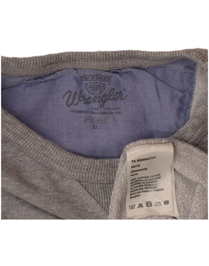 Wrangler Sweat-shirt coupe classique pour homme XL en coton gris