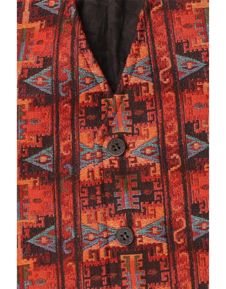 Umberto Ginocchietti Gilet Homme Rouge Moyen Géométrique