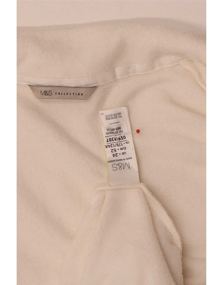 Marks & Spencer Veste polaire pour femme UK 24 4XL Blanc Polyester