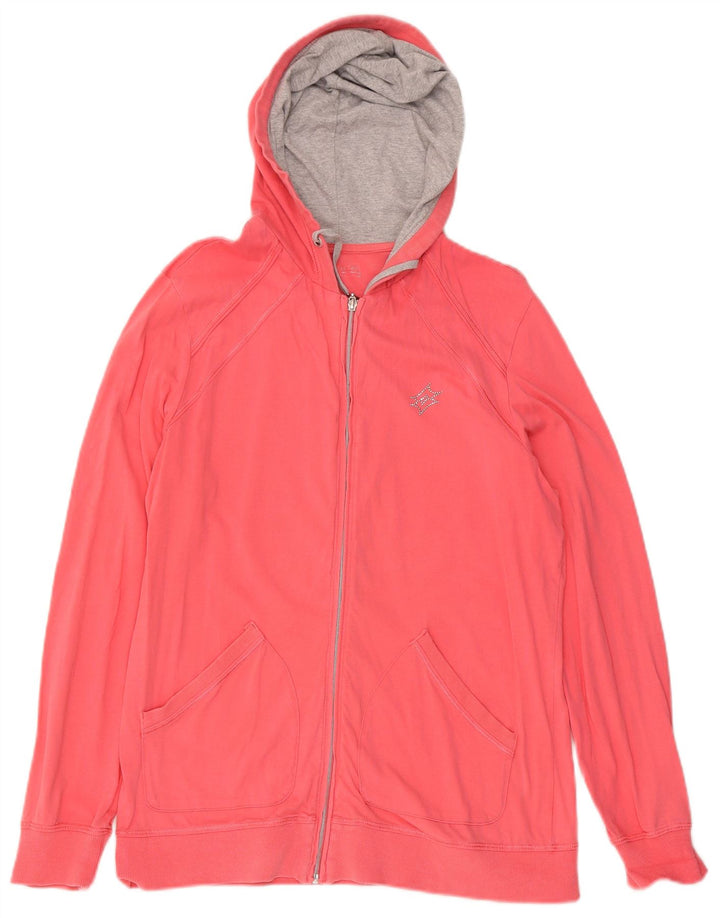 Lotto Pull à capuche zippé pour femme UK 10 Rose moyen