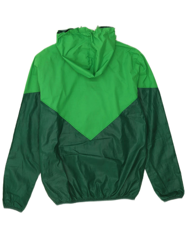 Adidas Veste de pluie à capuche pour homme UK 34 XS Vert Colorblock Polyester