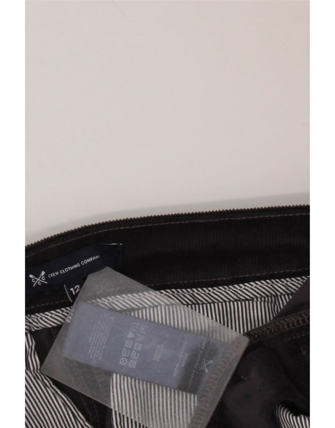 CREW CLOTHING Pantalon en velours côtelé pour femme UK 12 Medium W30 L28 Bleu marine