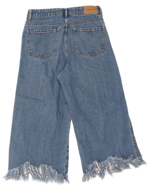 Zara Femme Trafaluc Capri Jean Large Jambe EU 34 2XS W24 L20 Bleu Coton