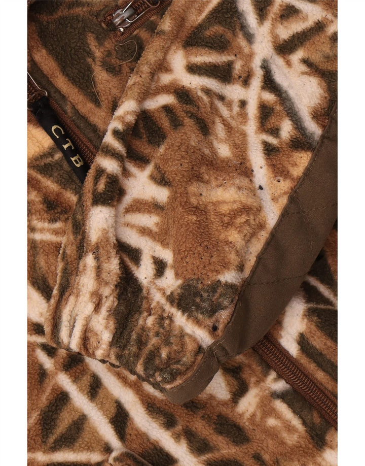 veste polaire homme vintage UK 36 petit polyester camouflage kaki