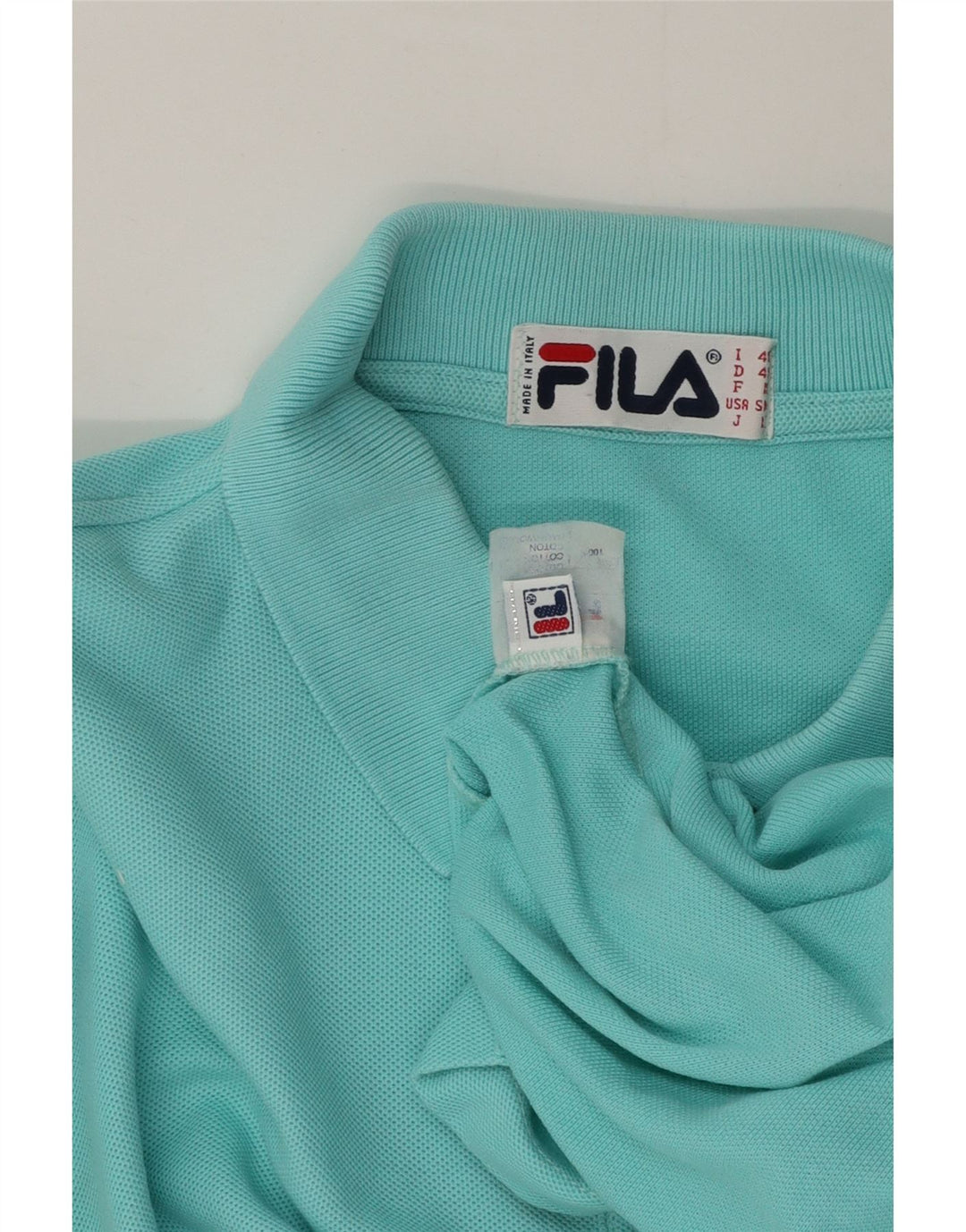 Fila Polo Homme IT 48 Coton Turquoise Moyen