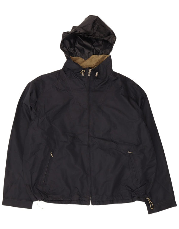 London Fog Veste de pluie à capuche pour homme UK 44 2XL Noir Polyester