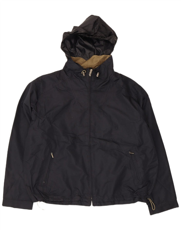 London Fog Veste de pluie à capuche pour homme UK 44 2XL Noir Polyester