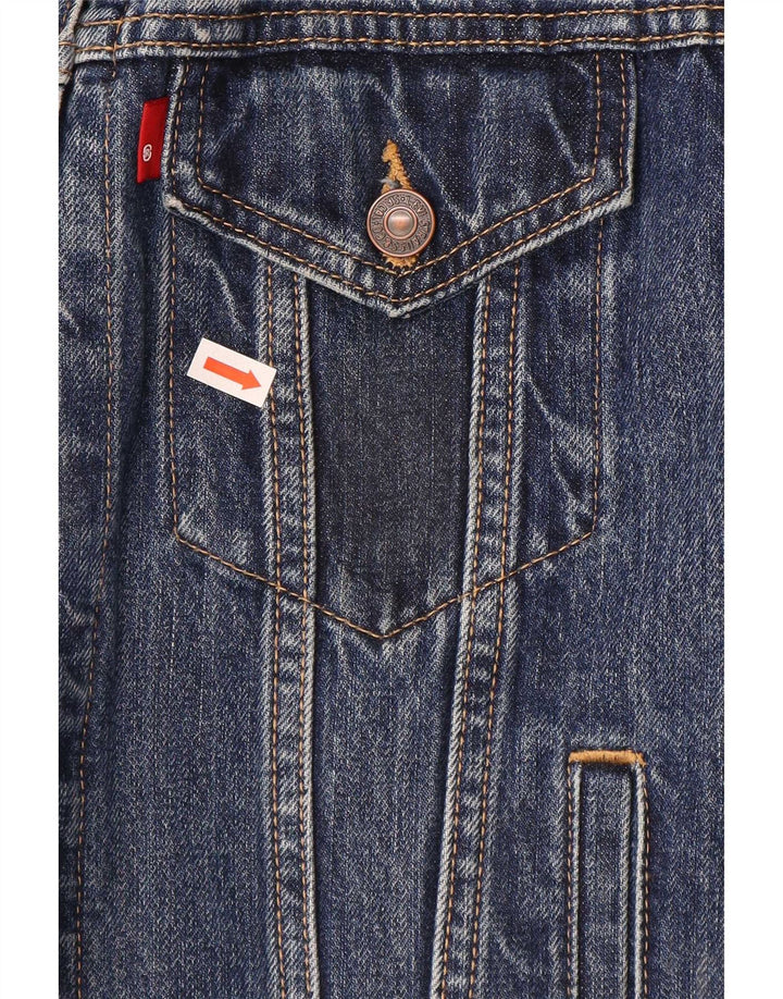 Levi's Veste en Jean Femme UK 14 Bleu Moyen Coton