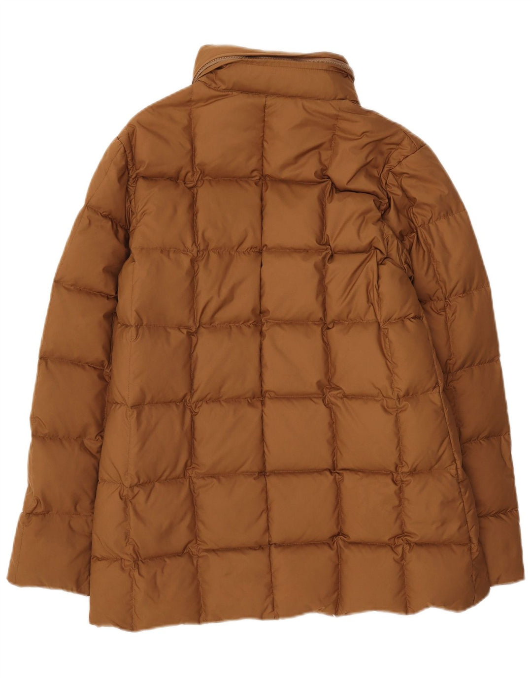 Alberto Aspesi Veste matelassée à capuche pour femme UK 14 Marron moyen Polyester
