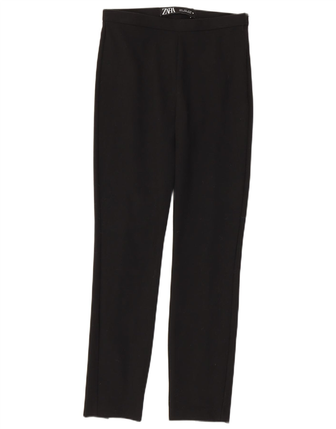 Pantalon décontracté slim femme ZARA Petit W26 L27 Noir Polyester