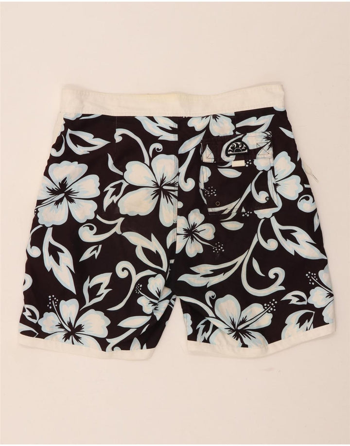 SUNDEK Short de Bain Homme Grand Noir Floral Polyester