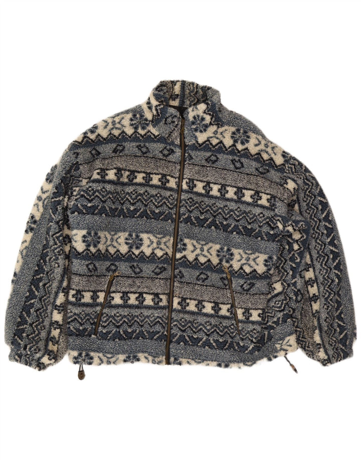 Veste polaire homme vintage UK 40 Grand Bleu Fair Isle