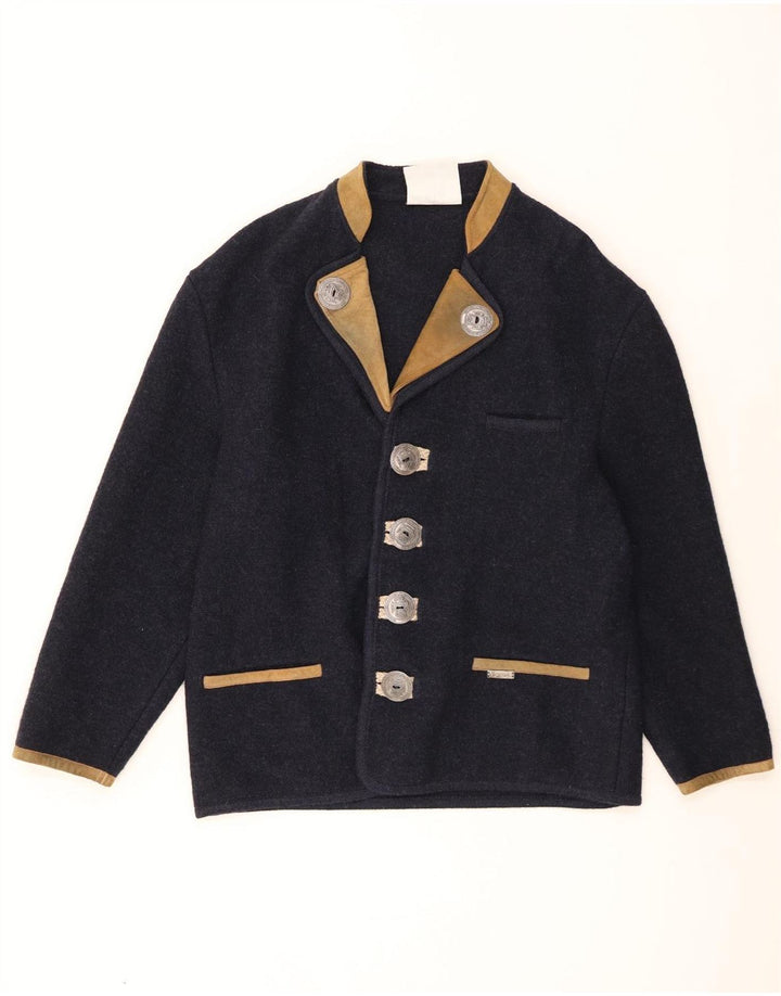 Wesenjak Veste blazer à 4 boutons pour homme UK 40 Large Bleu marine Colourblock