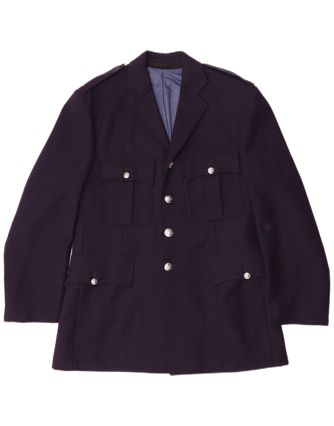 vintage Mens Militaire Blazer Veste UK 38 Moyen Marine Bleu