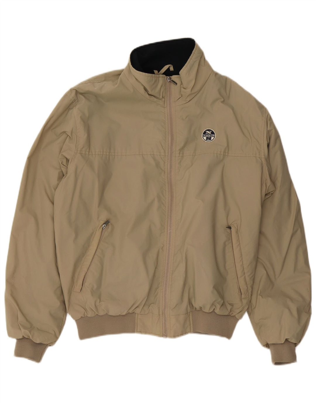 North Sails Veste Bomber Homme UK 40 Large Beige Polyamide