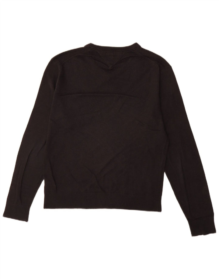 Tommy Hilfiger Pull Col V Homme Noir Moyen Coton