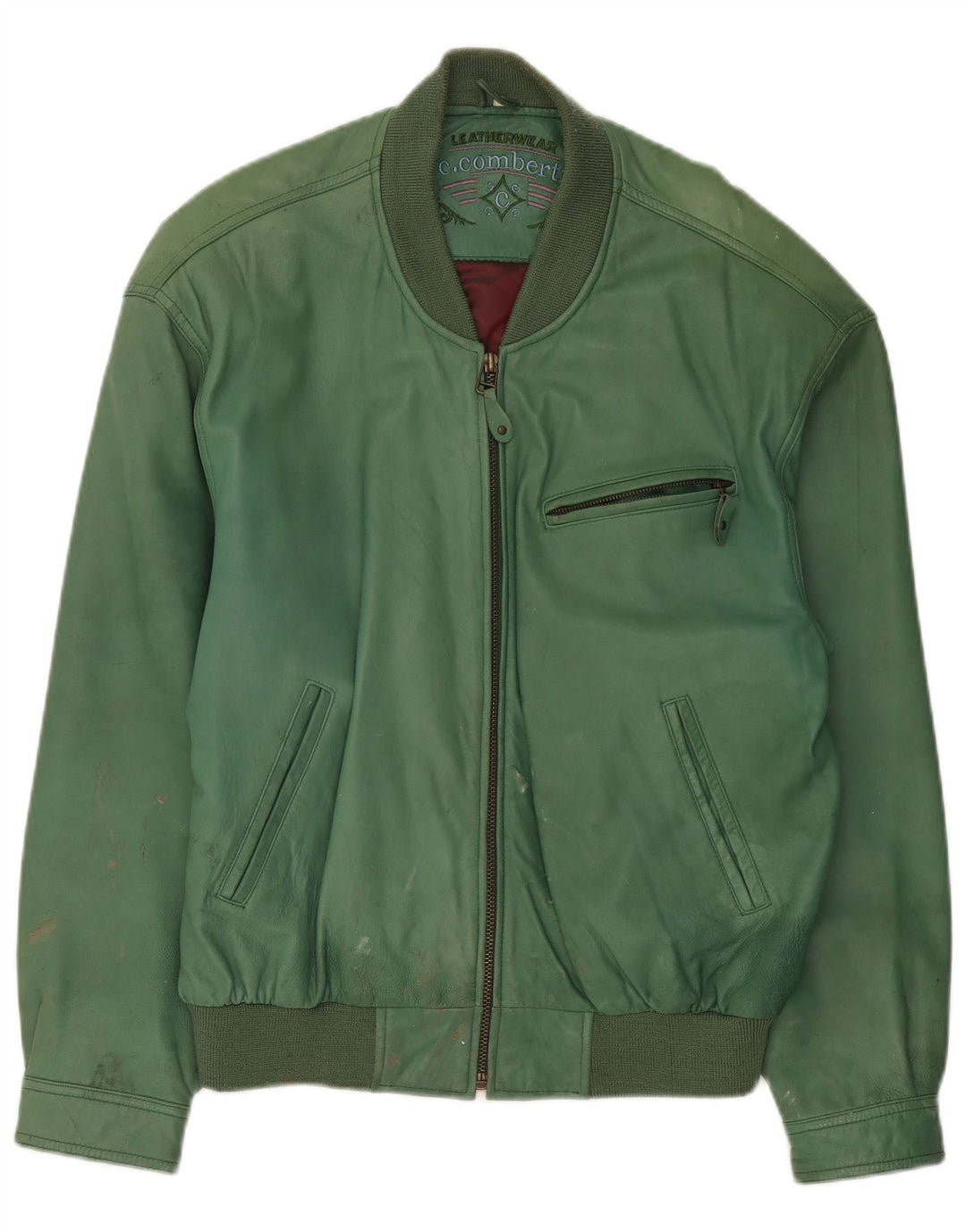 C.Comberti Veste en Cuir Homme IT 50 Grand Cuir Vert