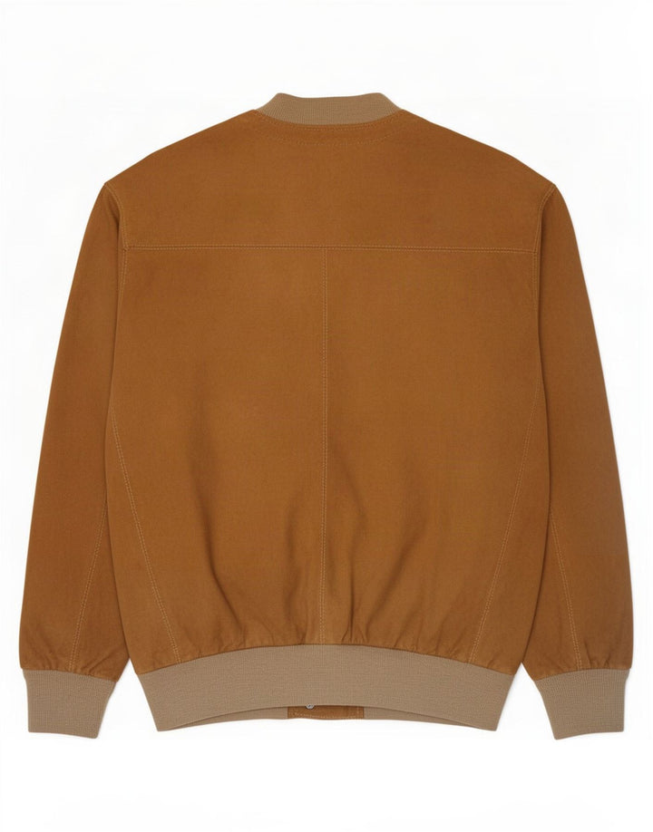 vintage Mens Suede Bomber Jacket UK 38 Brun Moyen