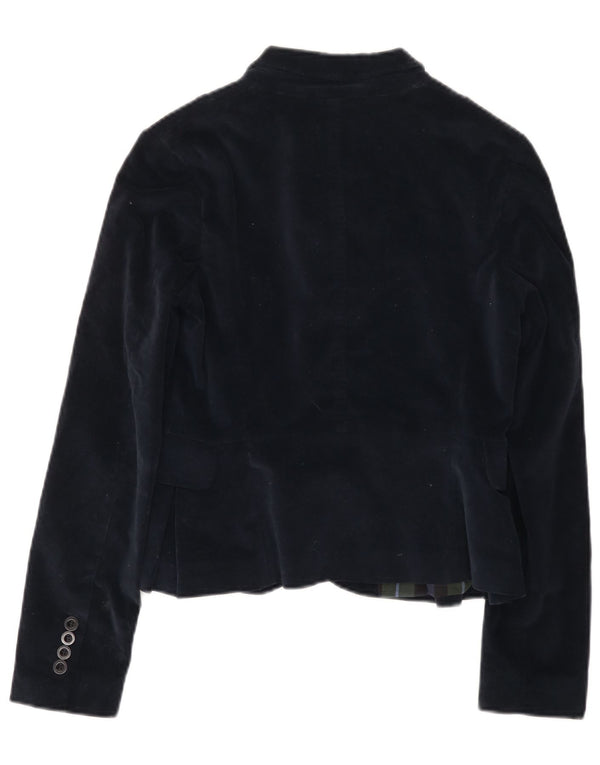 Gant Veste blazer en velours à 3 boutons pour femme UK 10 Small Bleu marine en coton