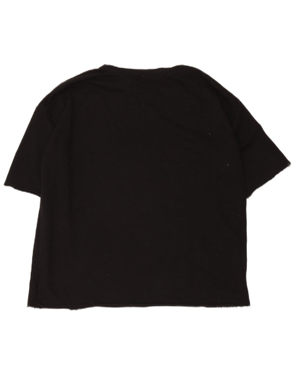 Zara Femme Trafaluc T-Shirt Graphique Oversize UK 14 Noir Moyen