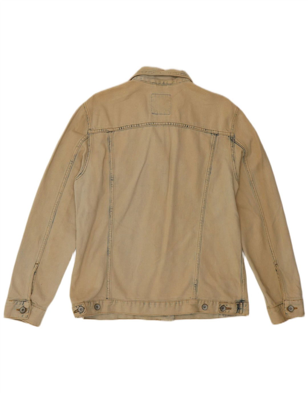SUPERDRY Veste en Jean Femme UK 10 Petit Coton Beige