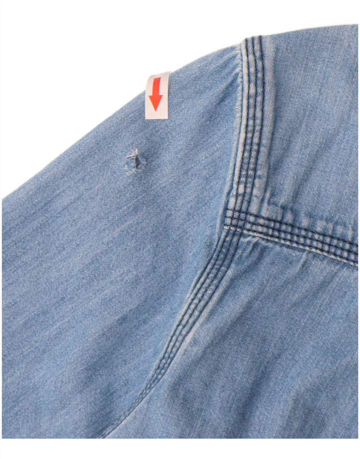 Tommy Hilfiger Chemise en jean pour homme Large Bleu Coton