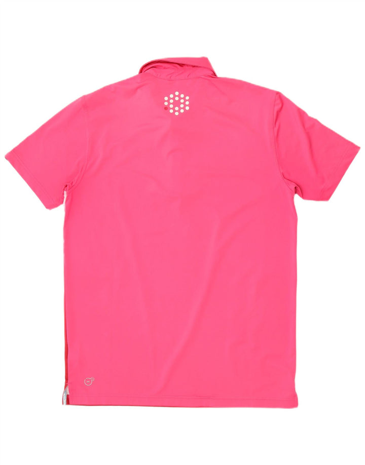 Puma Polo Abstract Pattern Homme Rose Moyen Polyester