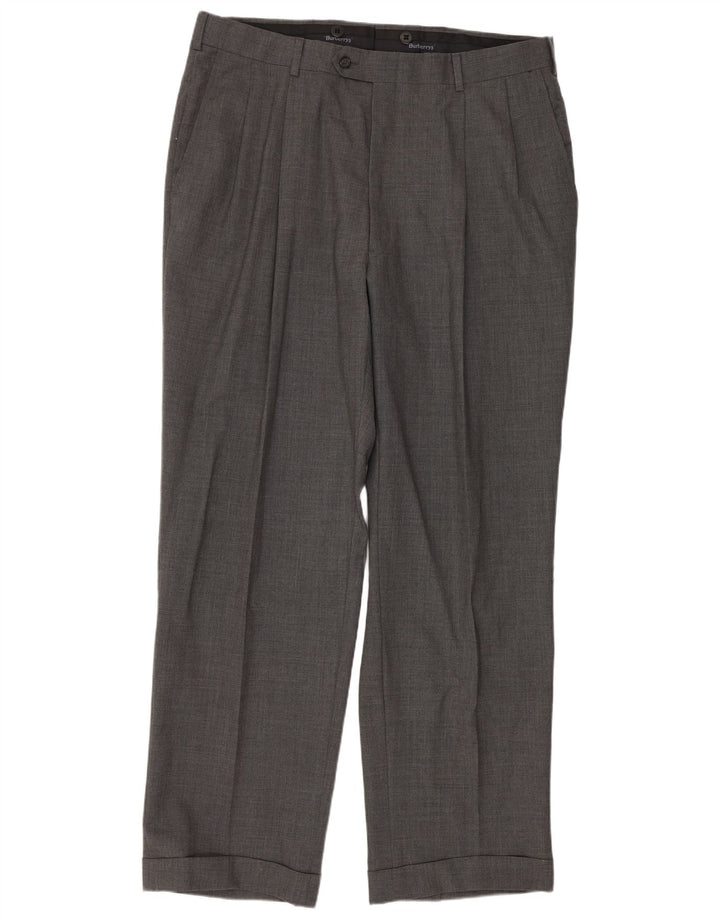Burberrys Pantalon de costume pour homme W36 L31 Gris