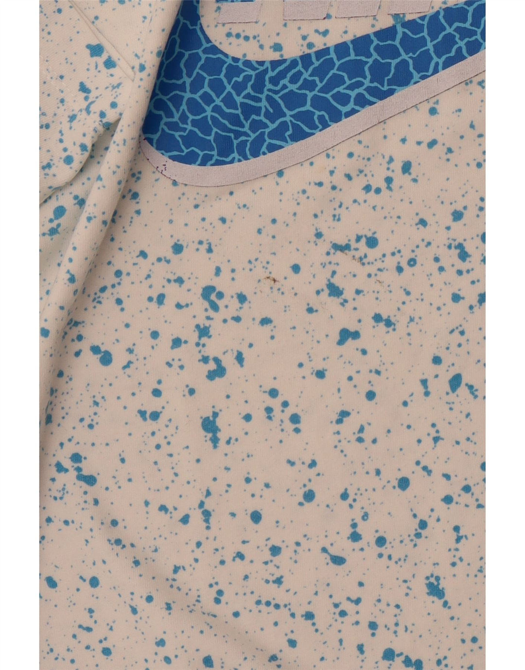 NIKE T-shirt graphique pour homme en coton moucheté blanc moyen