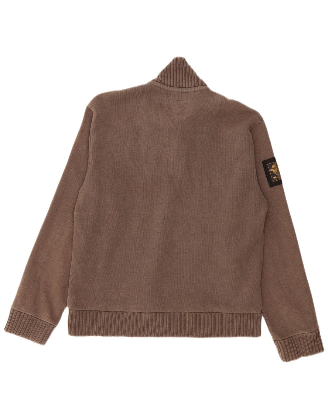 REPLAY Pull Col Zippé Homme Gris Moyen