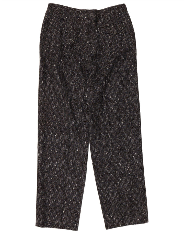 vintage Mens Pegged Suit Pantalon IT 50 Large W32 L31 Gris Moucheté Laine
