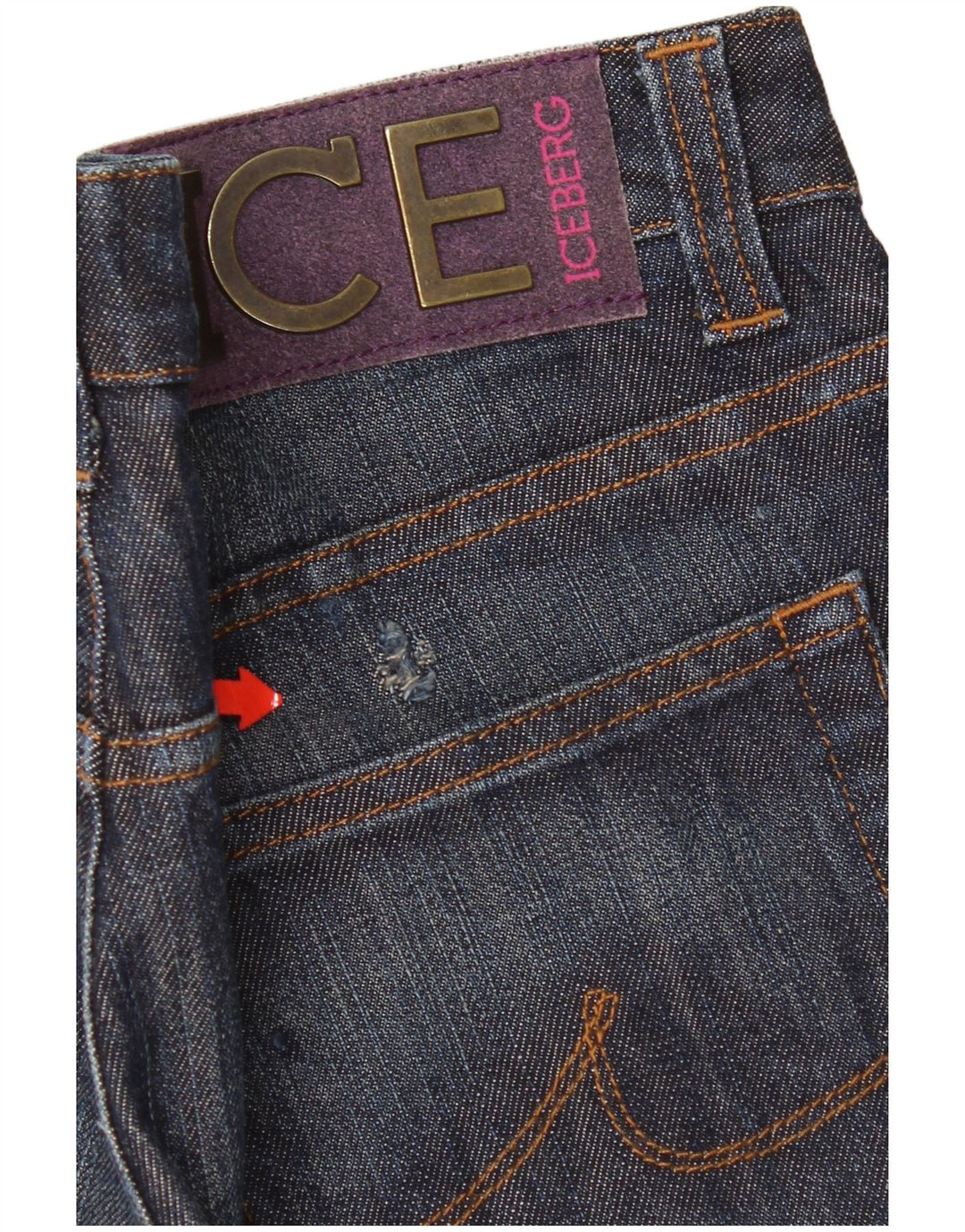 Iceberg Jean Slim Femme W32 L32 Bleu Marine Coton
