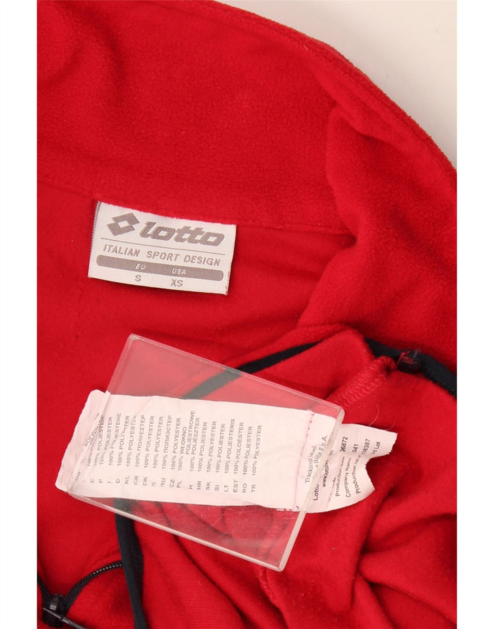 Lotto Pull polaire à col zippé pour homme XS Rouge Polyester