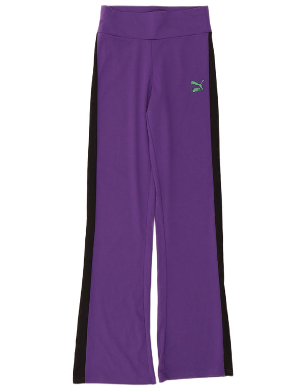 Puma Pantalon de survêtement pour femme Medium W28 L34 Violet Colourblock Sports