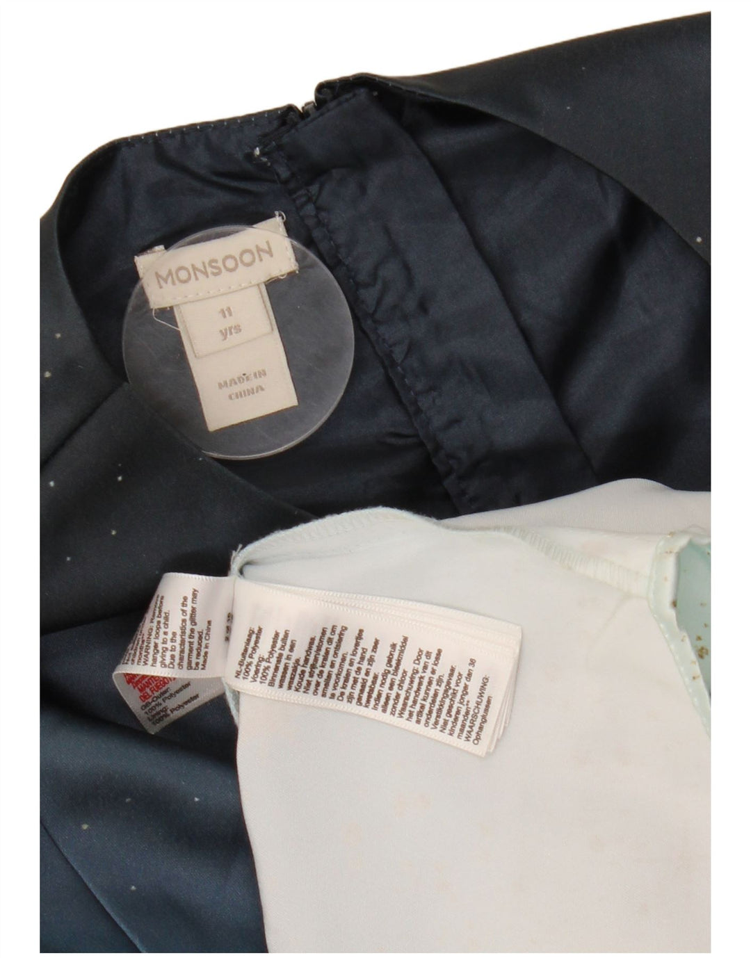 MONSOON Robe Tutu Fille 10-11 ans Bleu à Pois Polyester