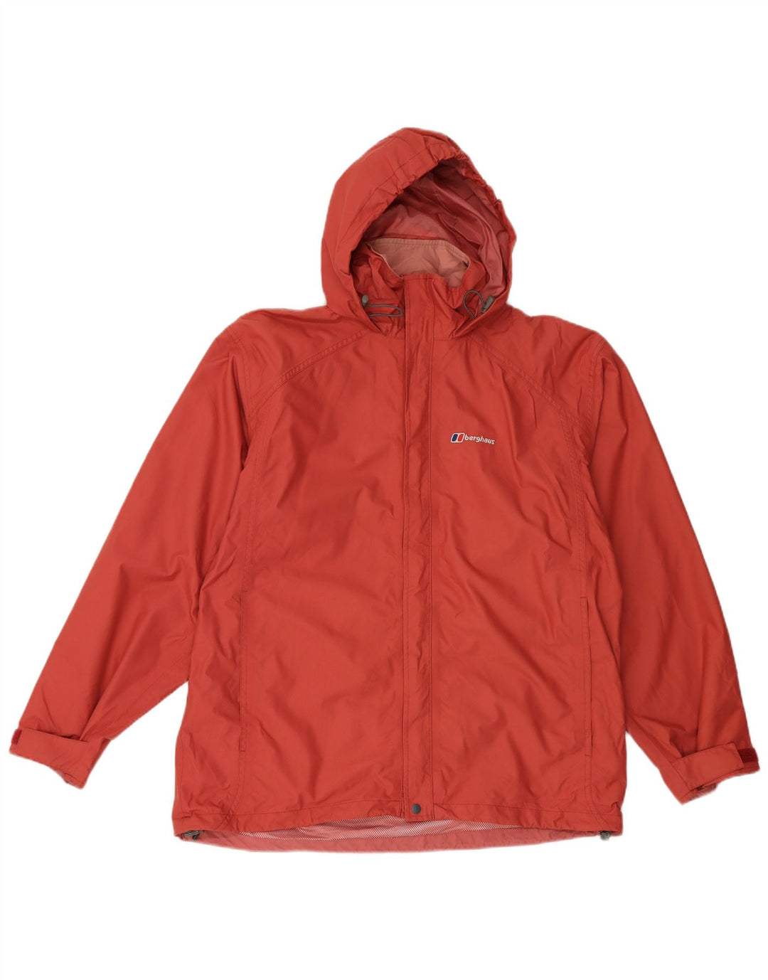 BERGHAUS Veste de pluie à capuche surdimensionnée pour femme UK 18 XL Nylon bordeaux