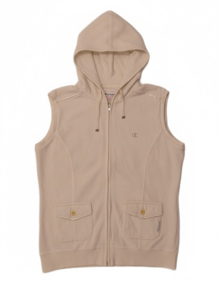 Champion Pull à capuche zippé Heritage Fit pour femme UK 14 Blanc moyen