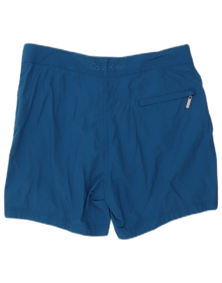 Calvin Klein Short de Bain Homme Bleu Moyen Coton