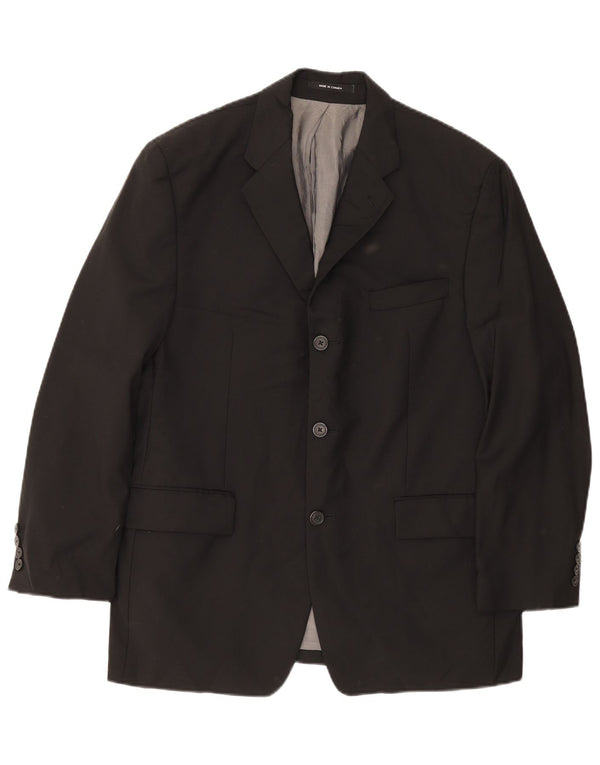 Calvin Klein Veste blazer à 3 boutons pour homme UK 38 Laine noire moyenne