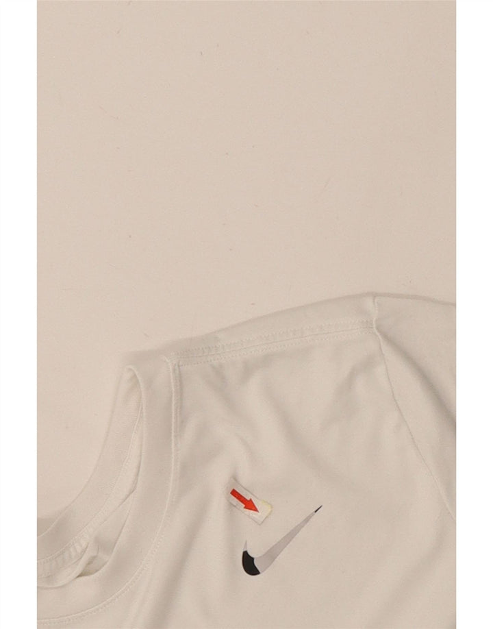 Nike Hommes Dri Fit T-Shirt Haut Moyen Blanc Polyester