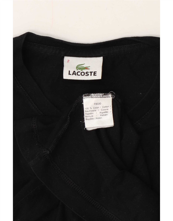Lacoste Haut Homme Manches Longues Taille 2 XS Coton Noir