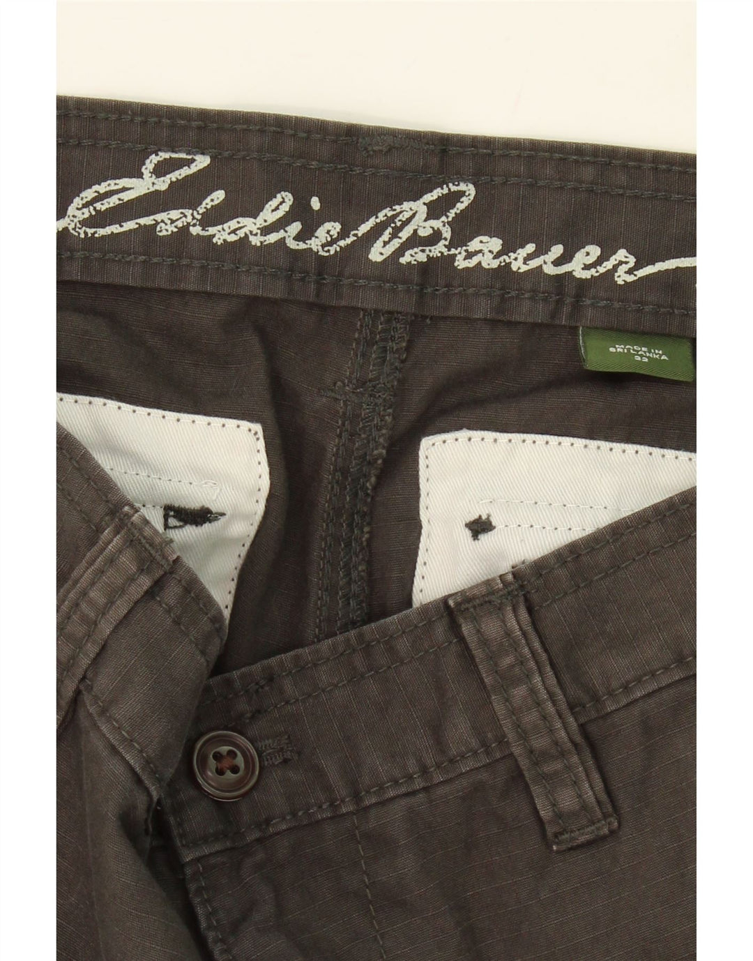 EDDIE BAUER Mens Cargo Shorts W32 Medium Grey Cotton Vintage Eddie Bauer and Second-Hand Eddie Bauer from Messina Hembry 