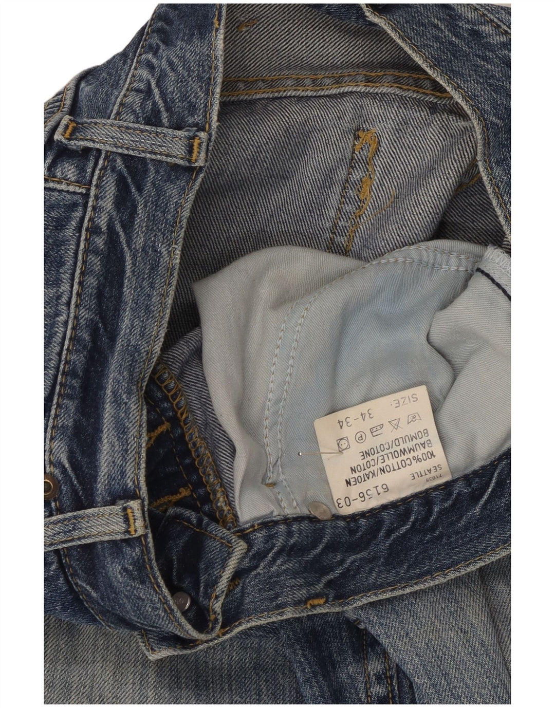 Lee Jean Droit Seattle W34 L27 Homme Bleu Coton
